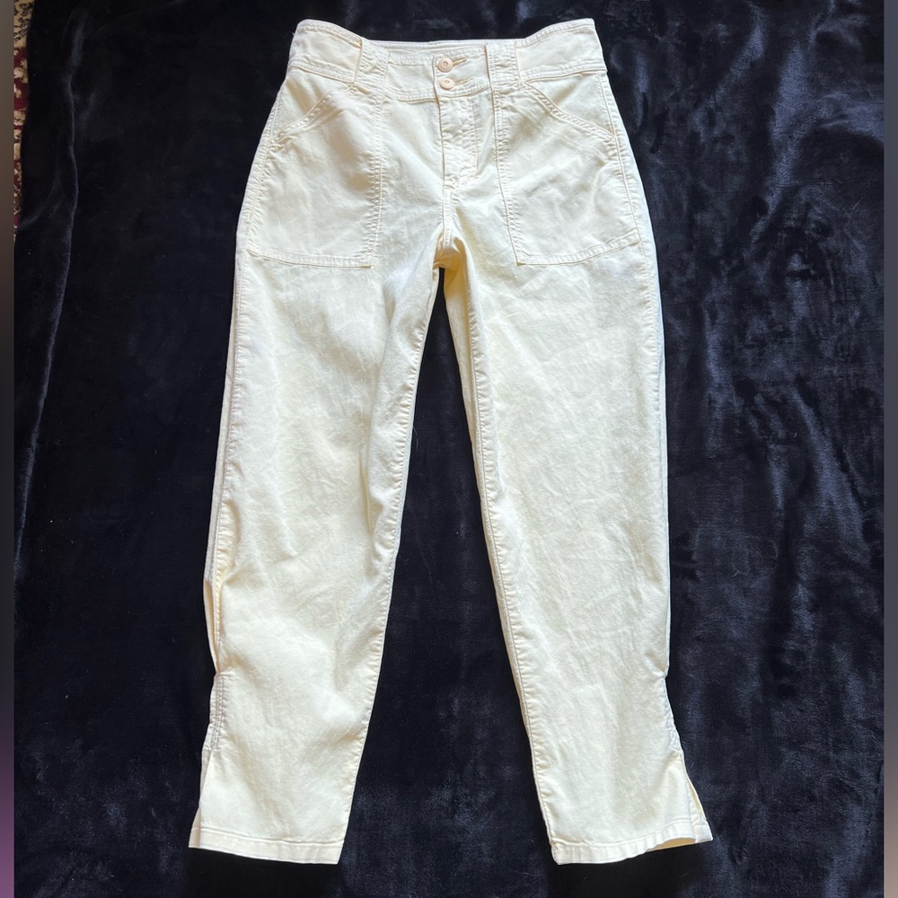 Joie cotton women’s summer pants, beautiful banana color size8